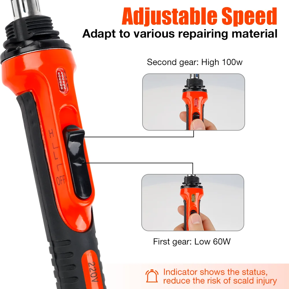 Car Bumper Repair Soldering Iron Kit Adjustable Temperature Welding Rework Station Welding Machine Repair Ironing Tool 50W/100W soldering iron