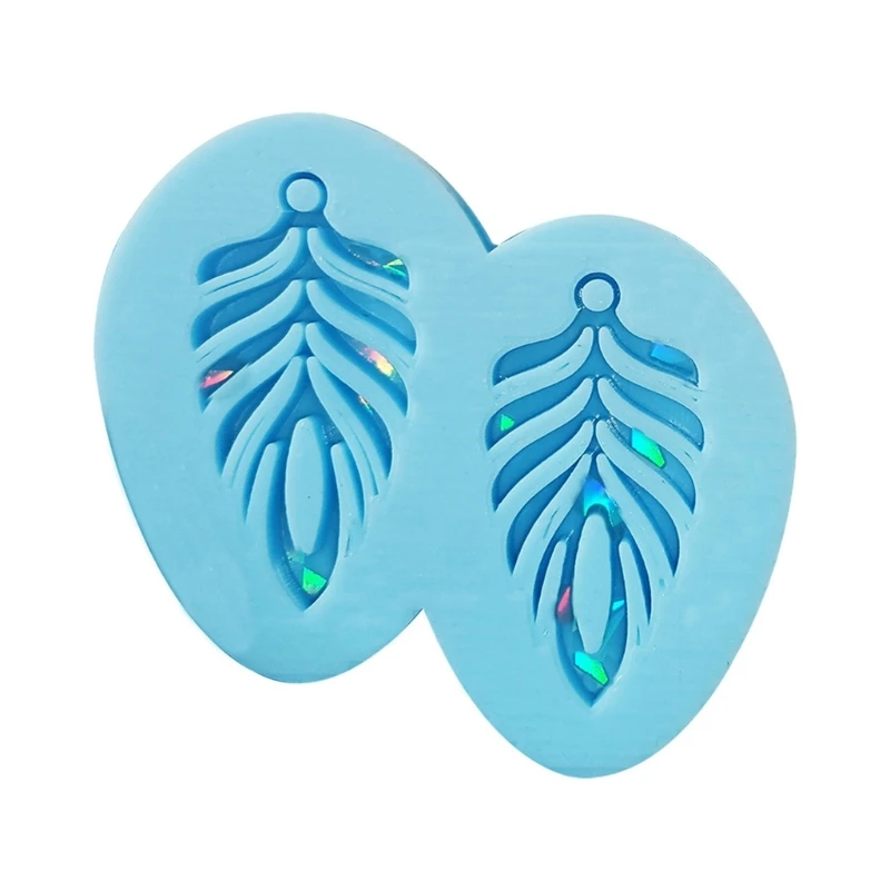 

Light and Leaf Resin Casting Silicone Mold Woman Keychain Decorative Pendant Earrings Mold for DIY Crafts Dropship