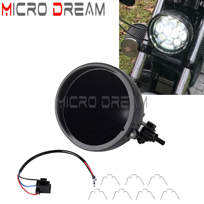 Универсальный мотоциклетный налобный фонарь с круглым проводом 5,75 дюйма
