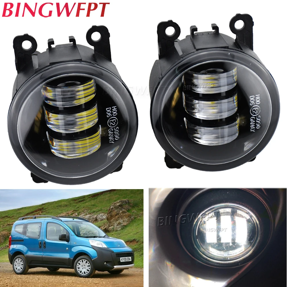 2Pcs Gruppo Fendinebbia Fendinebbia A Led Super Luminosi Per Peugeot Bipper Tepee 2008-2018 107 207 307 407 607 308 408 2008 3008 4008