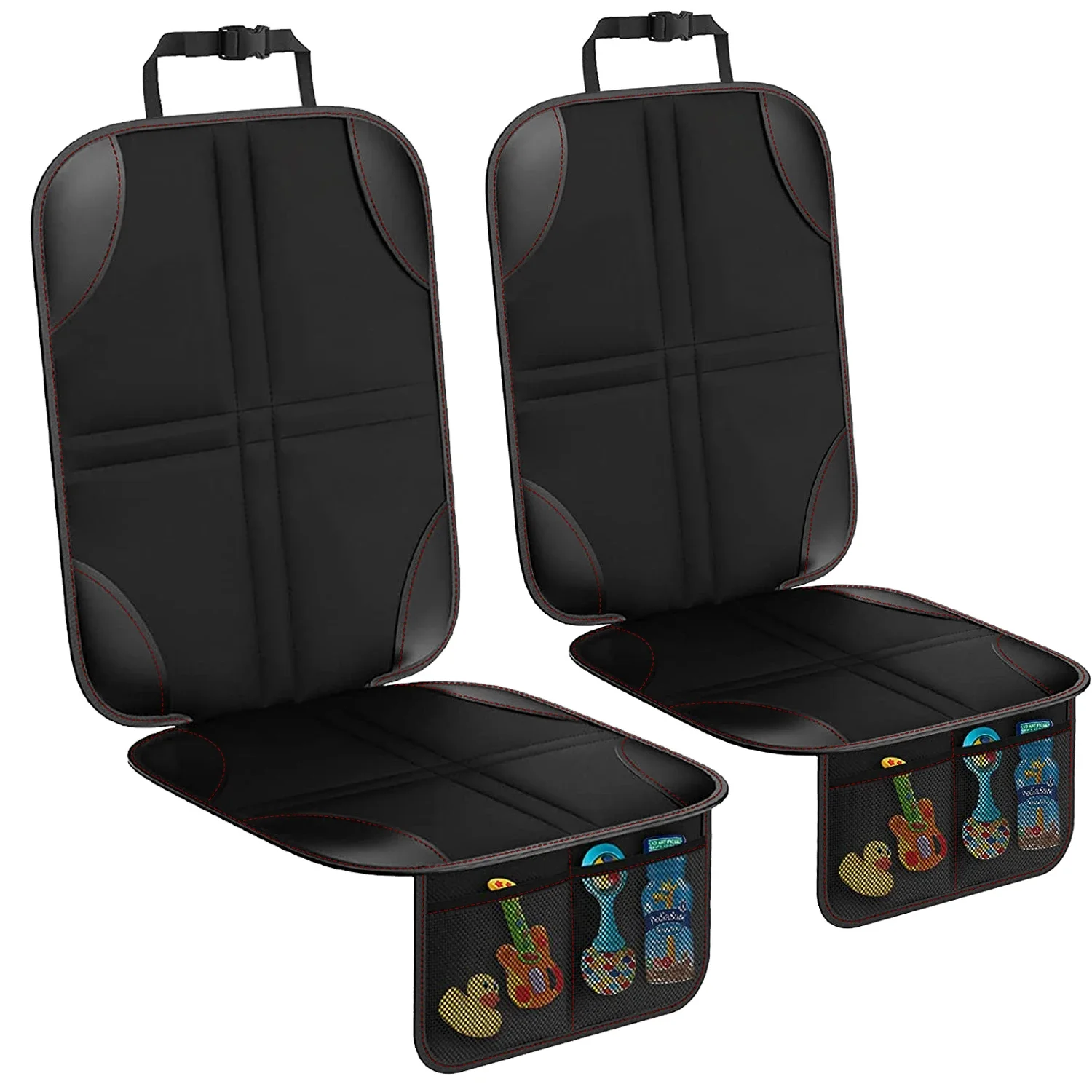 Universal Car Seat Protector for Child Baby Pet Waterproof Non-Slip Anti-Scratch Durable Auto Interior Cushion Cover Pocket
