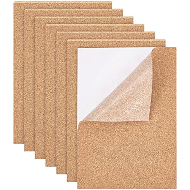 60 Pack 4 x 4 Inch Cork Squares Self-Adhesive Cork Tiles Mat with Strong  Adhesive-Backed for Wall Decor and DIY Adhesive