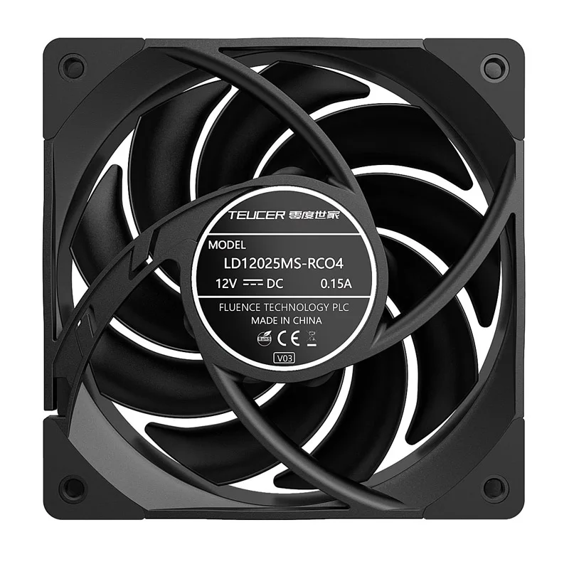 Teucer-ventilador do Sistema de Refrigeração da Caixa do Computador Sfdb pc Gamer Silencioso Ventilador Refrigerador 2150rpm 4pin Pwm 12cm 120 mm T30 - Imagem 5