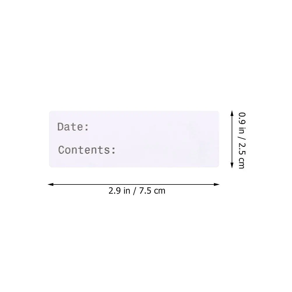 빈 식품 라벨 스티커 롤, 주방 냉동고 보관 날짜 표시 라벨, 제거 가능하고 쓰기 가능한 용기용 노트 라벨