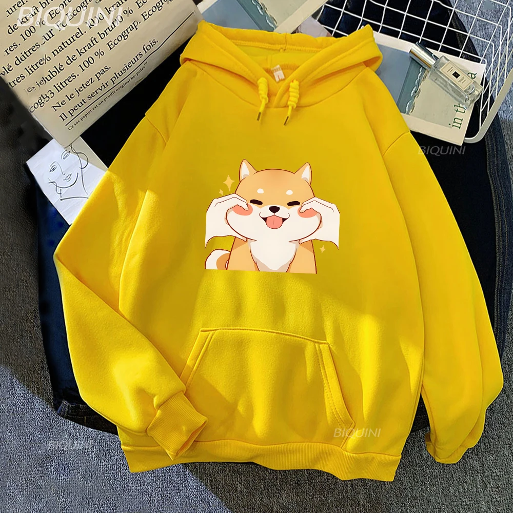 Clothing Cartoon Women Cute Inu Oversized Print Japanese Girl Hoodie - Kawaii Sweatshirt AliExpress Shiba Aesthetic Sportswear Streetwear Dog