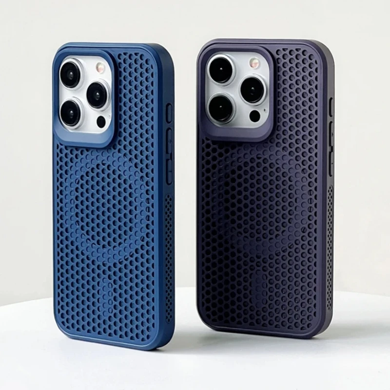 Ultra Thin Heat Dissipation Magnetic Matte Shockproof Case - Mesh Design, Hard PC Cover