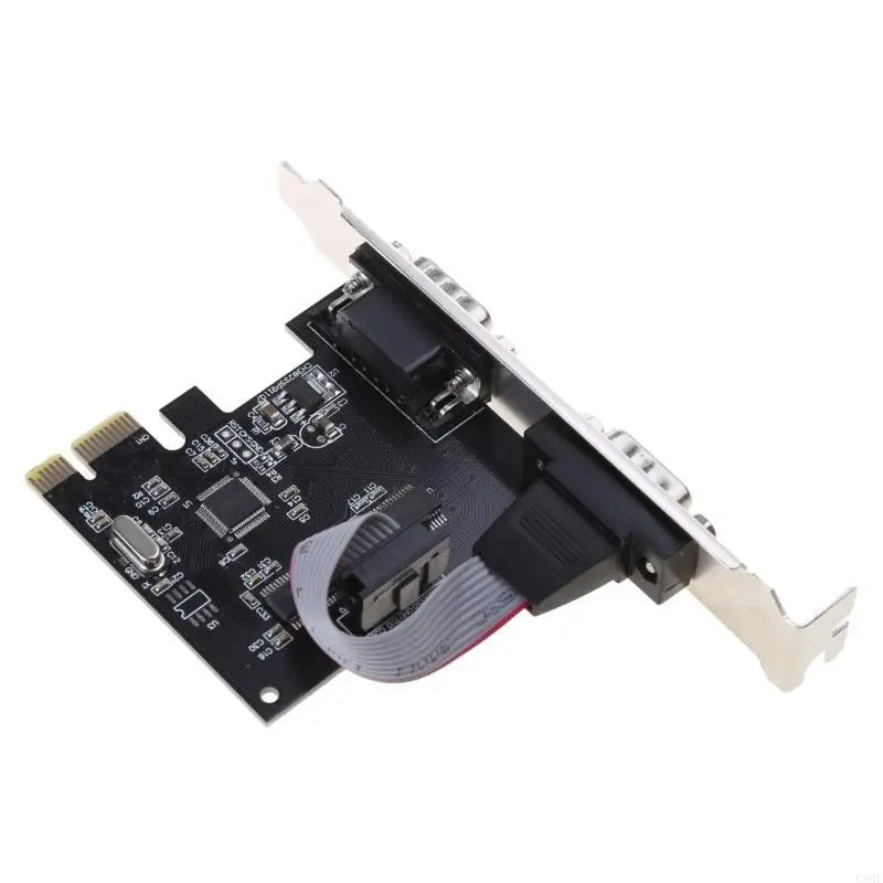 C90F PCIE-2개의 직렬 포트 DB9 카드 RS232 COM 포트 PCIE PCI(Express 확장 어댑터 카드용)