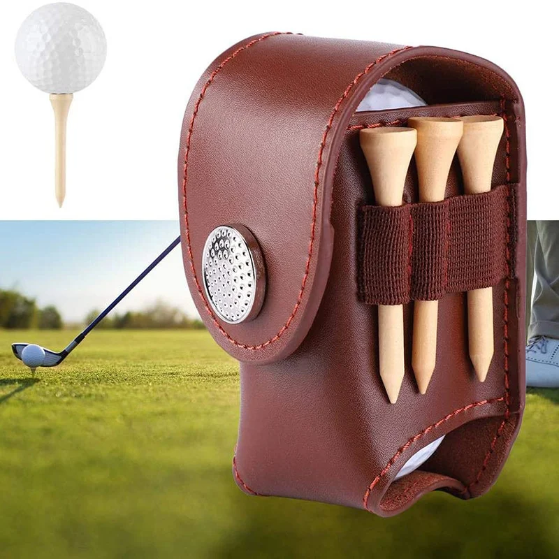 Genuine Vintage Leather Golf Ball Bag Golf Ball Pouch