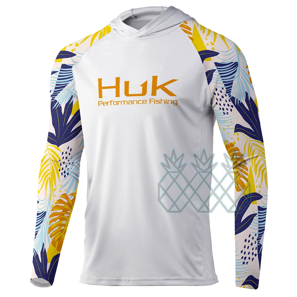 HUK Hooded Fishing Shirt Long Sleeve Uv Protection Man Outdoor Summer Fishing  Clothing Jersey Men's Fishing Apparel UPF 50+ - AliExpress