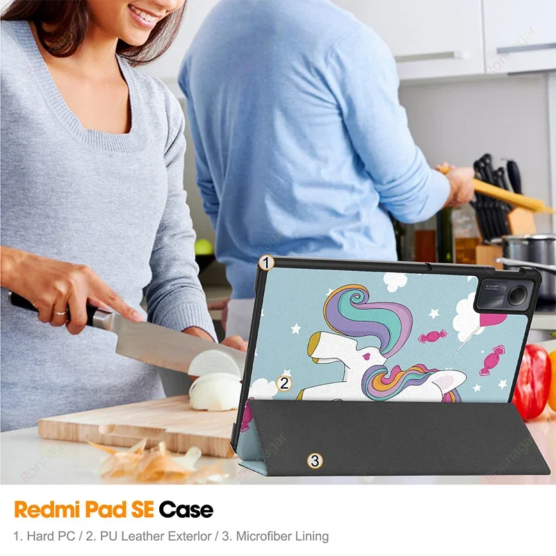 Adorable Unicorn Hard Cover for 11-Inch Tablet - Painted PC Back Shell