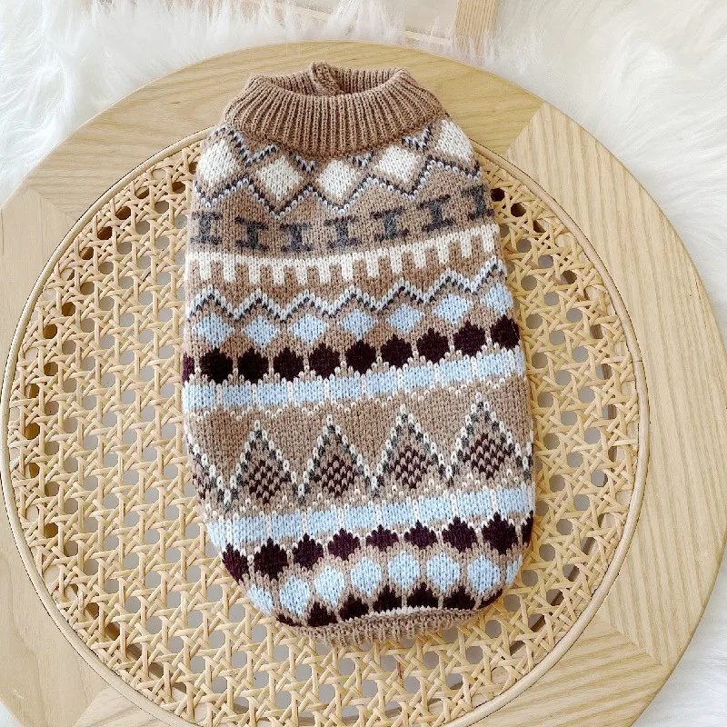 

Pet Dog Sweaters for Small Medium Dogs Winter Warm Puppy Turtleneck Fashion Cat Knitted Sweaters Chihuahua Dog Clothes Dog Coat