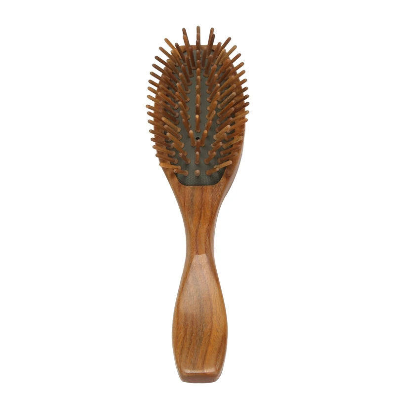 

Sandalwood Hair Brush Wooden Natural Handmade Detangling Massage Hair Comb With Gift Box