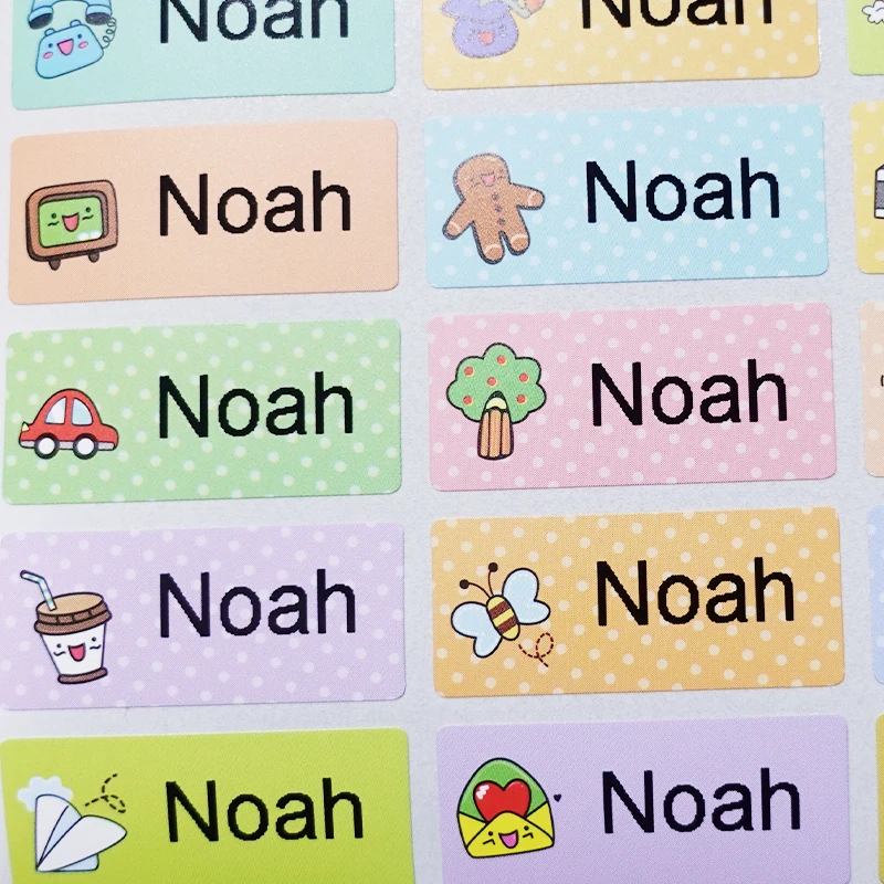 Name Tag Stickers Custom Stickers Waterproof Personalized Labels Kids School Stationery Office custom stickers name stickers name tag stickers
