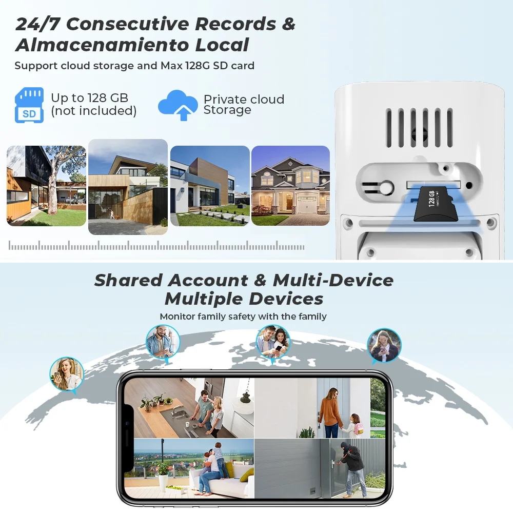 8MP 4K PTZ Wifi IP Camera Outdoor H.265 Surveillance Camera Auto Tracking Audio 2MP Bullet Camera Home Security Protection ICSEE 5