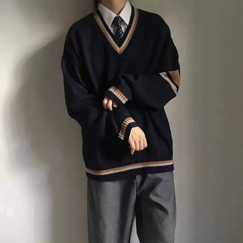 Women Men College JK Sweater Cardigan Khaki Suwon Autumn Winter Knitted Woolen Long-sleeve Loose Sweaters Jacket Warm Clothing 3