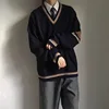 Women Men College JK Sweater Cardigan Khaki Suwon Autumn Winter Knitted Woolen Long-sleeve Loose Sweaters Jacket Warm Clothing 3