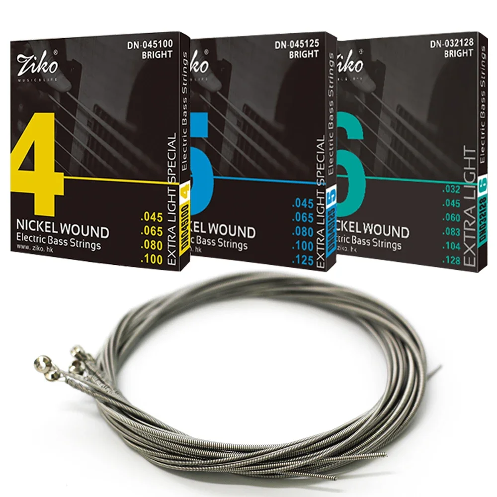 1 Set Bass Strings 4/5/6 Strings Electric BASS Guitar String Nickel-Plated Bass Musical Instruments Accessories & Parts