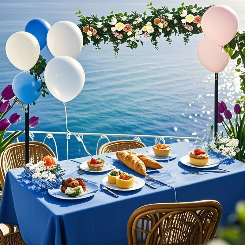 183×137cm Navy Blue Tablecloth Disposable Plastic Table Cover for Wedding Birthday Banquet Restaurant Festival Party Supplies 5