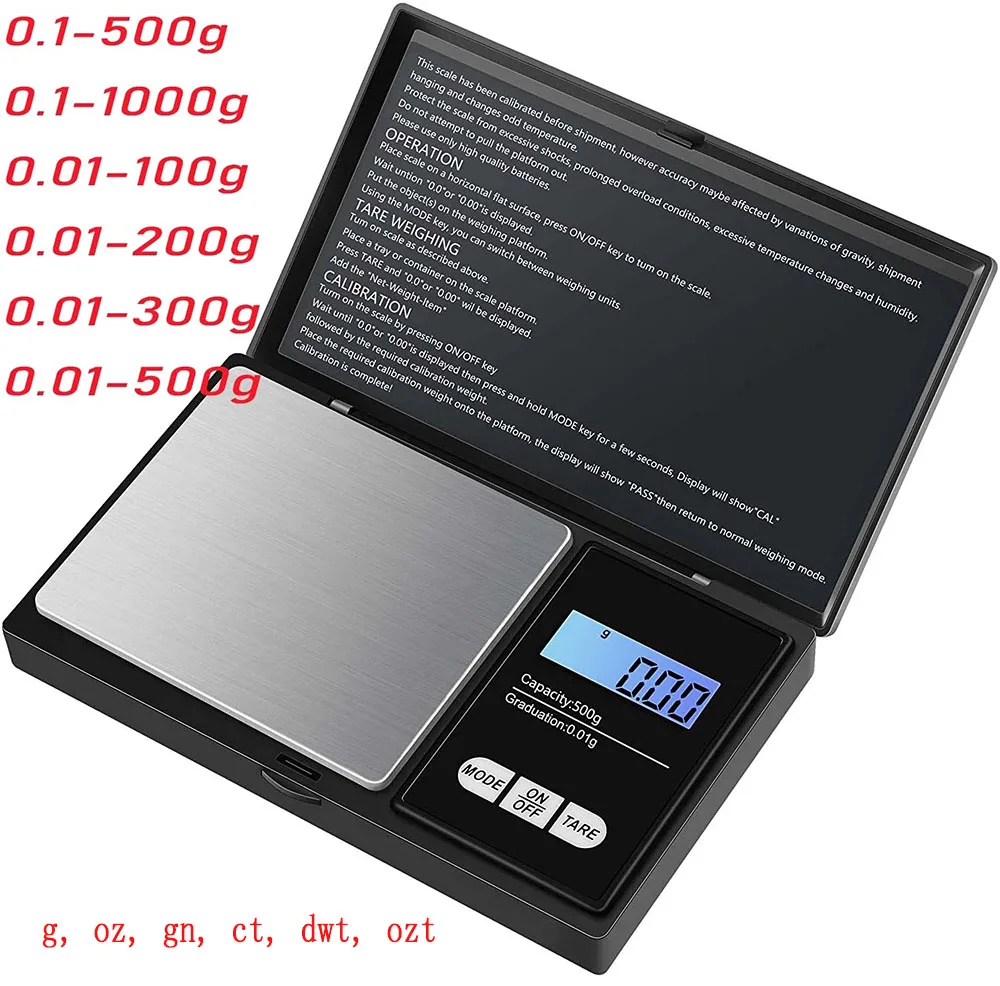 Jewelry Mini Stainless Steel Electronic Pocket Scale Gold Gram Balance Weight Portable