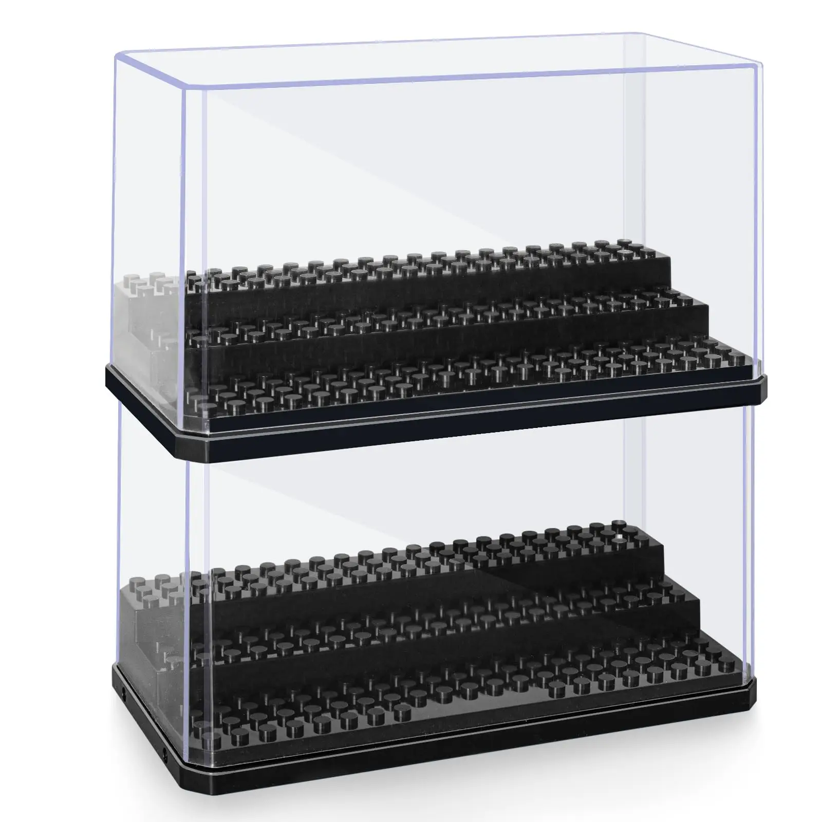 Vitrine Acrylique Banaone Pour Figurines - Boîte Anti-Poussière Empilable 2 Étages Pour Collection