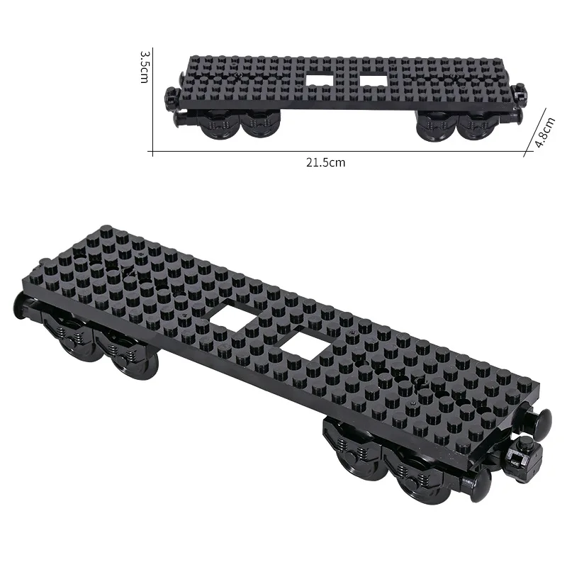 MOC City Creative Idea Train Base Wheel Carriage Building Blocks Bricks Assembled DIY Toys for Kids Christmas giftS 5