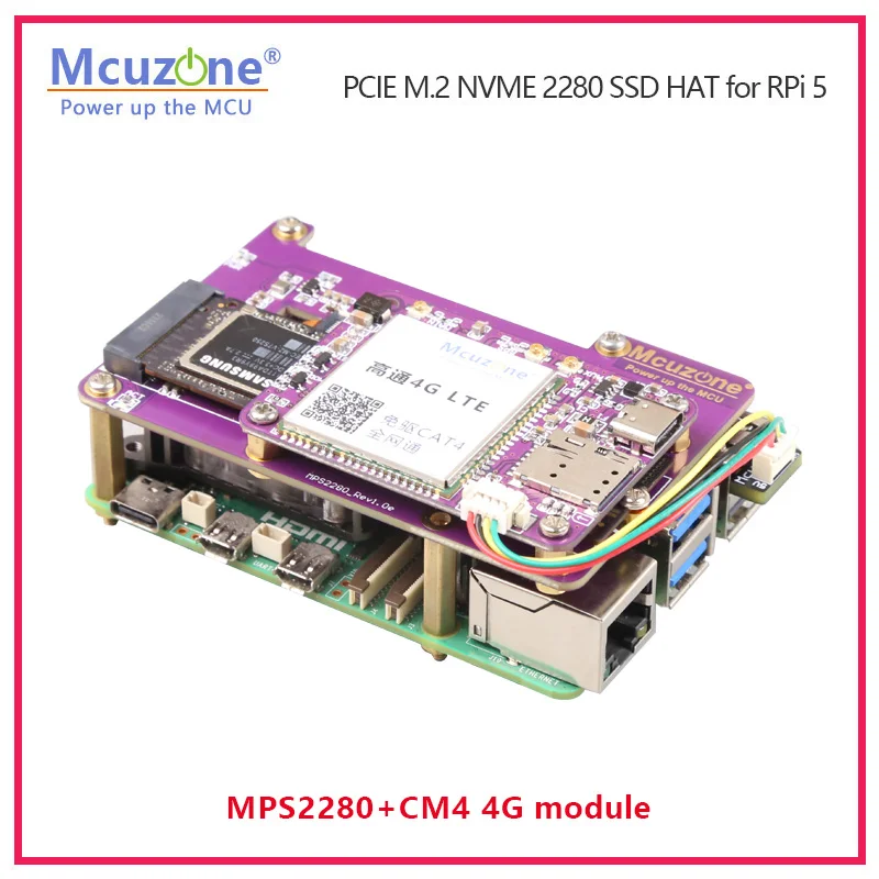 (��:MPS2280)Raspberry Pi 5�� PCIE M.2 NVME 2280 2230 2242 Gen3 SSD ����