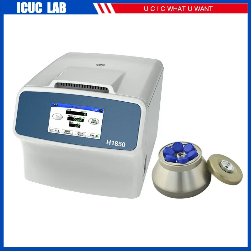 H1850 Benchtop Touch Screen High Speed Laboratory Centrifuge Machine Centr&iacute;fuga with Rotor