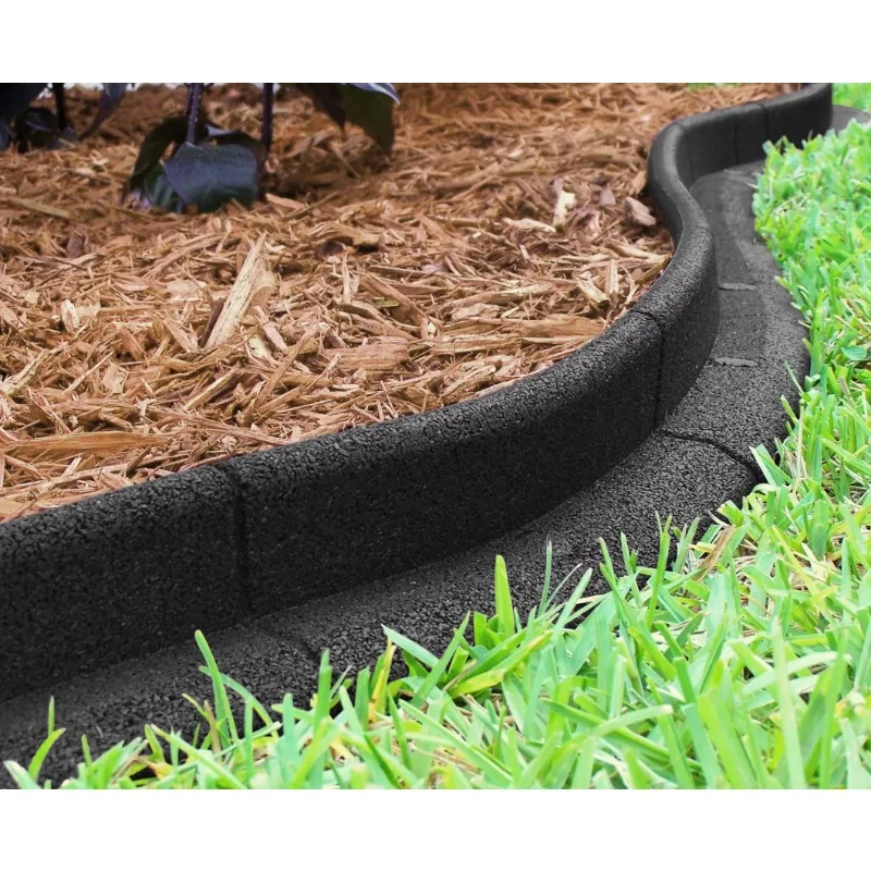 

Pack 6 Eco Border 3" X 48" Black Rubber No Dig Landscape Garden Border Edging Garden Decoration Outdoor