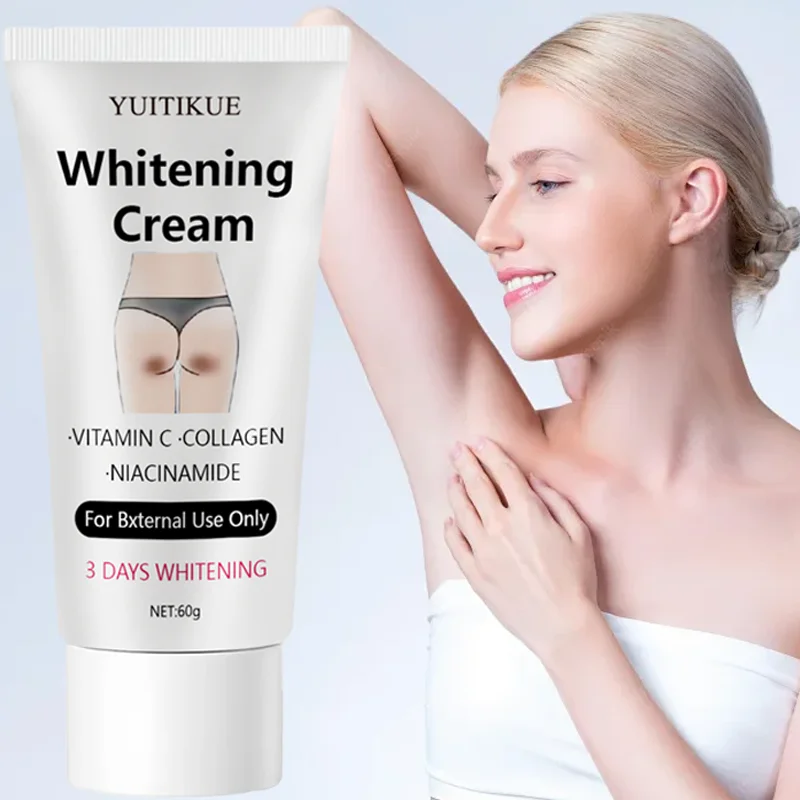 60g Whitening Body Lotion & Moisturizer - Alcohol-Free, Moisturizing Formula for Back, Legs, Arms - Contains Collagen Hyaluronic