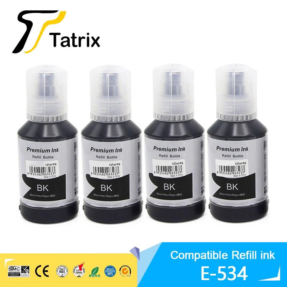 Tatrix For Epson 534 Black Compatible Bulk Bottle Refill Ink For Epson  Ecotank M1100/m1180/m1120/m2140/m2170/m3170/m3180 Printer - Ink Refill Kits  - AliExpress