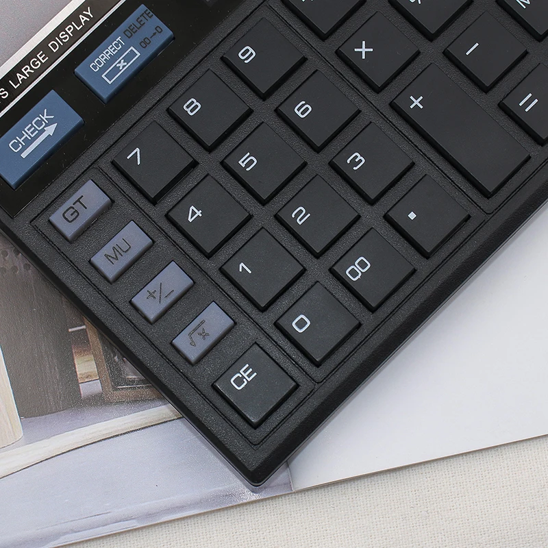 12-Digit Solar Battery Dual Power Large Display Office Desktop Calculator CT-512 for Office Accounting Calculation