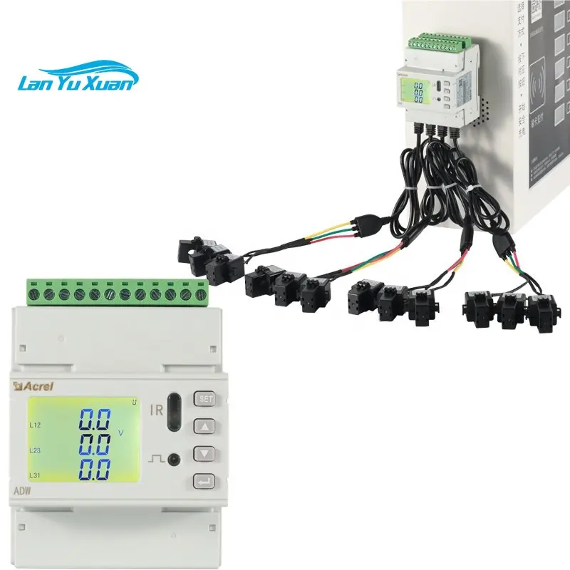 

Good quality din rail electric meter ADW210-D24-4S 4 loops 3 phase energy measurement energy meter for iot platform