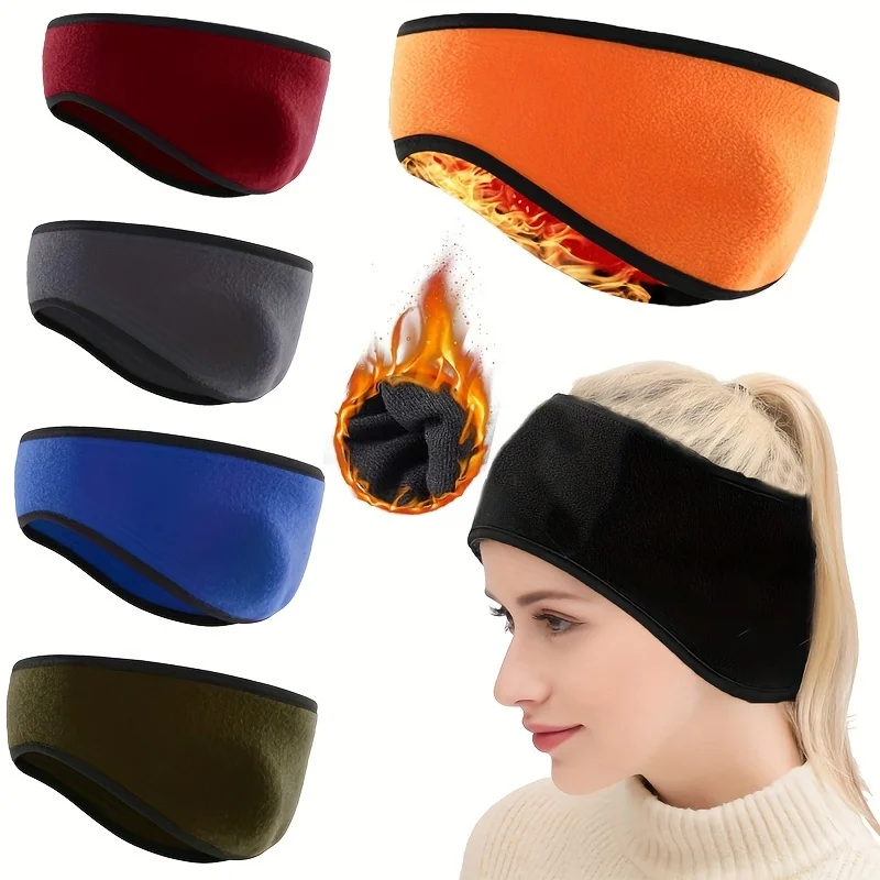 Warm Earmuffs Unisex Winter Headband Soft Windproof Ear Protection Thickened Warmth Sport Headband Running Cycling 1PCS