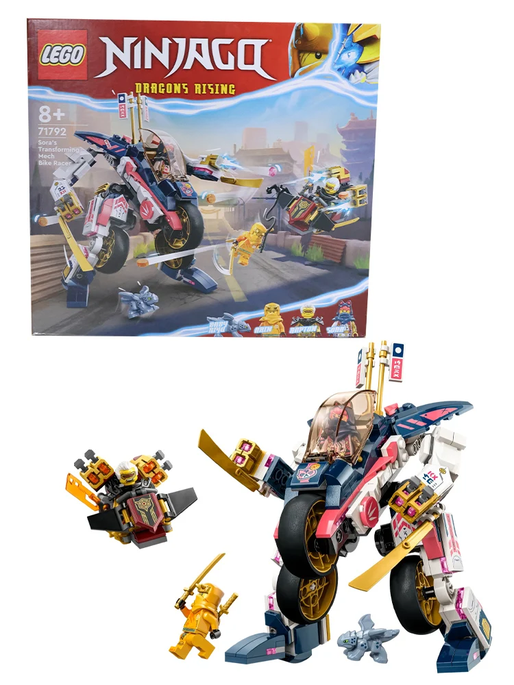 LEGO 71792 NINJAGO Sora's Transforming Mech Bike Racer Building