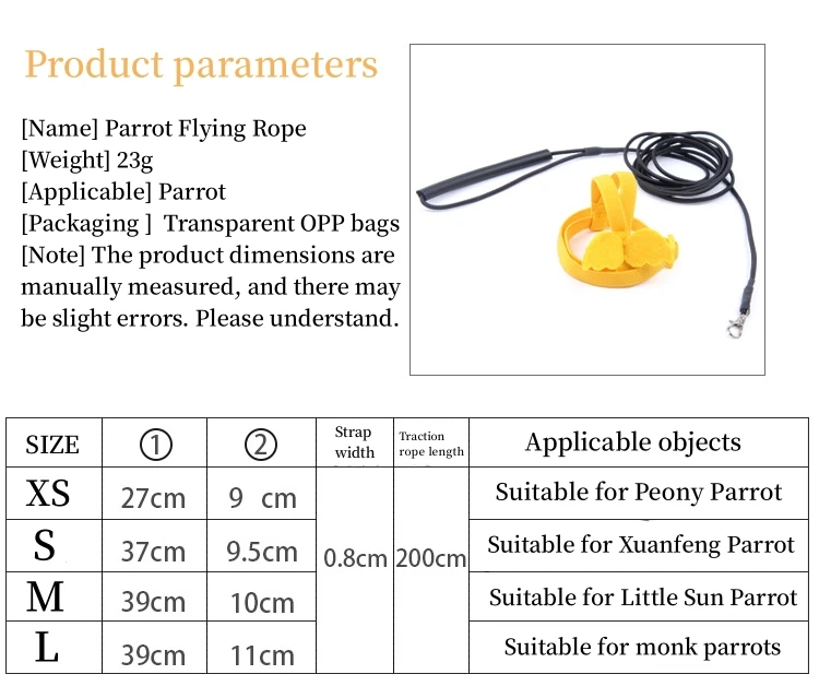 Adjustable Parrot Bird Harness Leash Set Anti-bite Training Harness Outdoor Flying Rope Cockatiel Small Pet Birds Supplies NEW