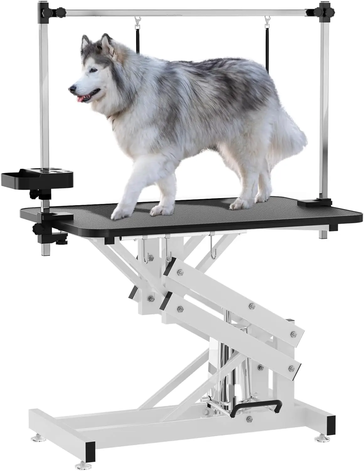 

ROOMTEC 43" Hydraulic Pet Grooming Table w/Anti-Static Table Top, Heavy Duty Z-Lift Dog Grooming Table/21-36