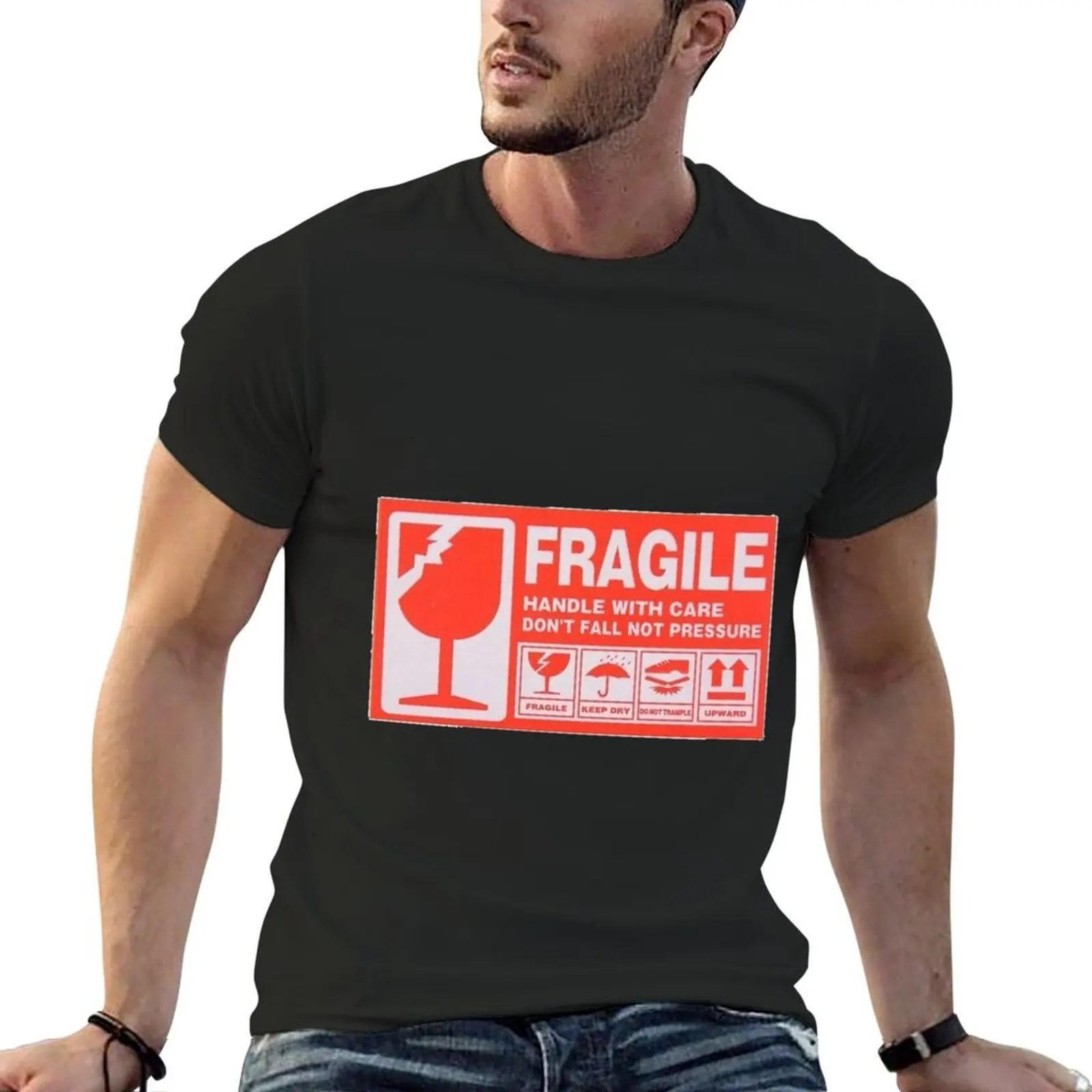 

Fragile T-Shirt sweat basketball graphic tees shirts graphic tees quick drying mens designer clothes