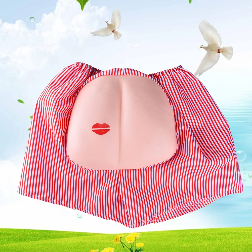 Cosplay Costume Unisex Adult Funny Briefs Fake Ass Shorts Lounge Butt Exposed Buttocks Party Costume