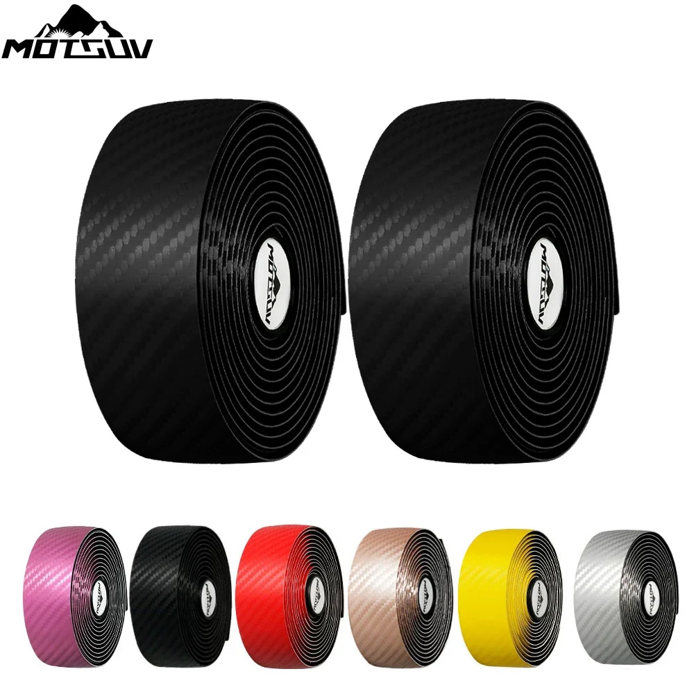 Bike Handlebar Tape Anti-slip Shock Absorption Cycling Wrap End Plug