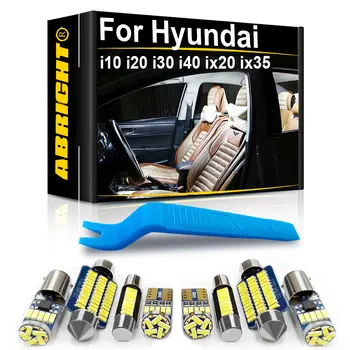 Car Interior LED Lights Canbus For Hyundai i10 i20 i30 i40 ix20 ix35 Tucson Santa Fe Santafe Vehicle Indoor Dome Map Lamp Kit 1