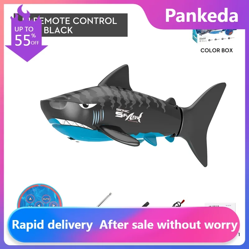 

LSRC-B1 Remote Control Fish Toy 27MHZ 5CH Remote Control Boat Simulation 0.1m/s Mini Swimming Pool Boat Toys for Kids Rc Shark
