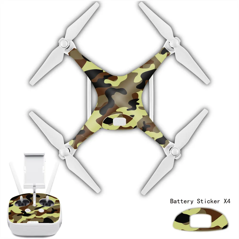 Drone Decals Waterproof Skin Protective PVC Stickers Drone Body Arm Remote Control Protector for DJI Phantom 4 Accessories