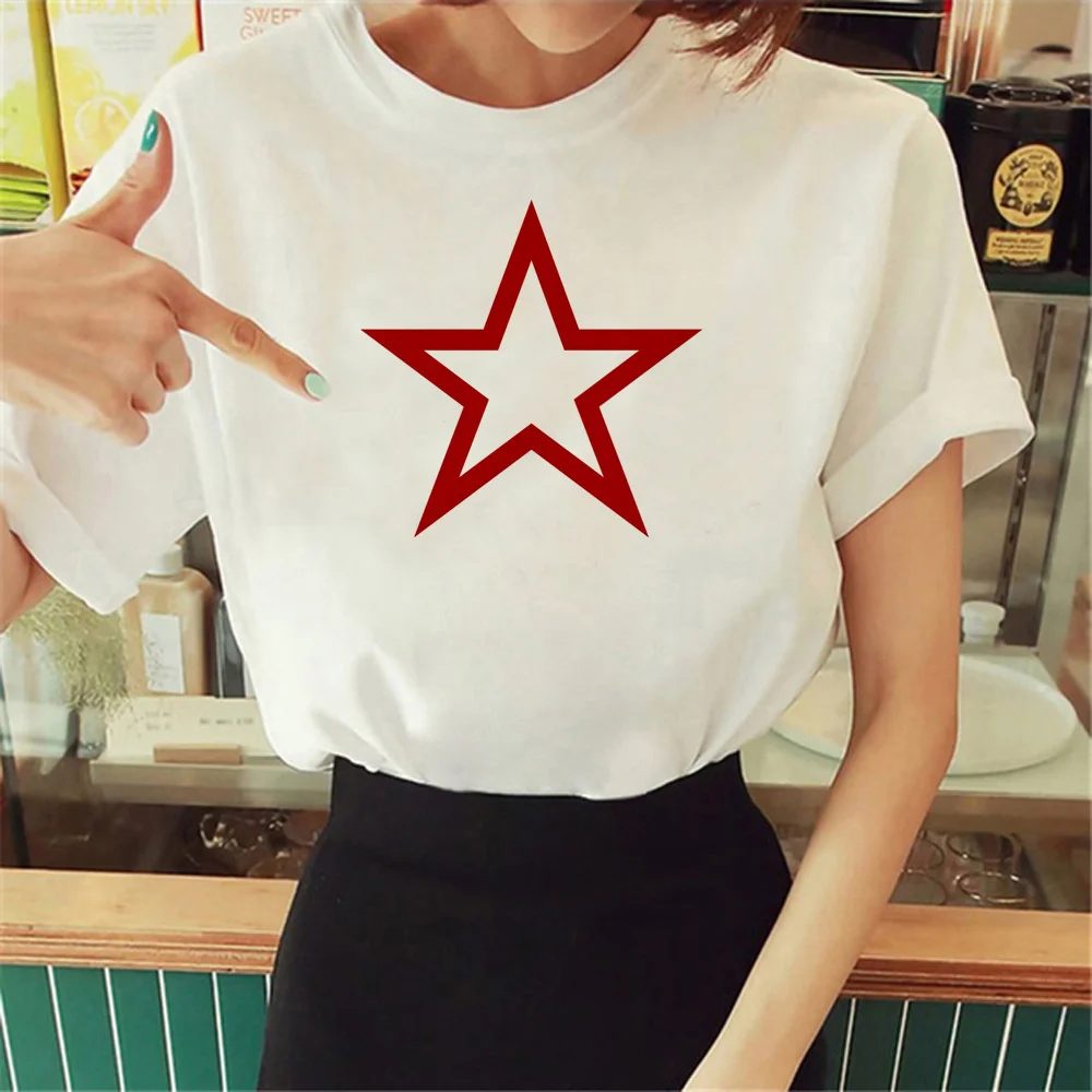 

Star Girl Y2k tshirt women summer comic top girl Japanese clothing