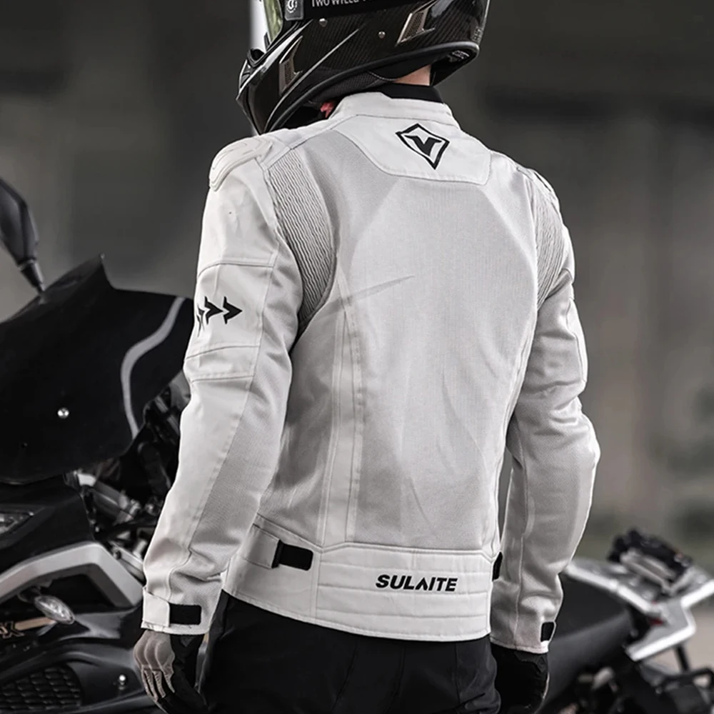 오토바이 자켓 바지 경량 안티 가을 세트 남성 여성을위한 여름 통기성 메쉬 도시 자전거 타는 사람 콤보 자켓 정장