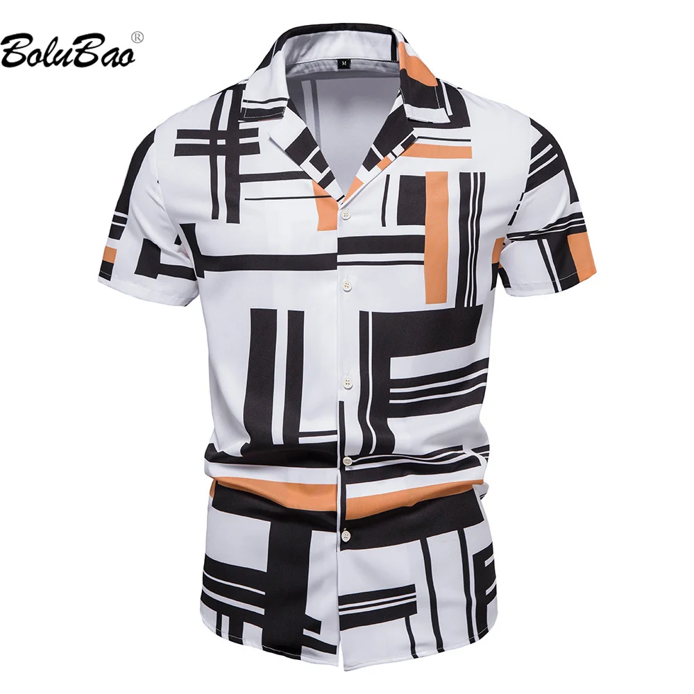 

BOLUBAO 2023 Outdoor Casual Shirt For Men Matching Color Pure Cotton Slim Short Sleeve High Quality Design Shirt For Men