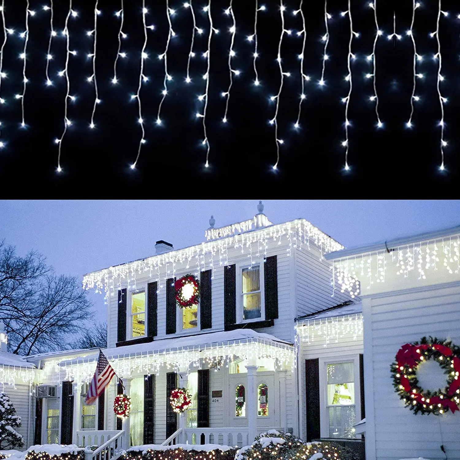 Christmas Decorations 2024 Street Garland On The House LED Festoon ...