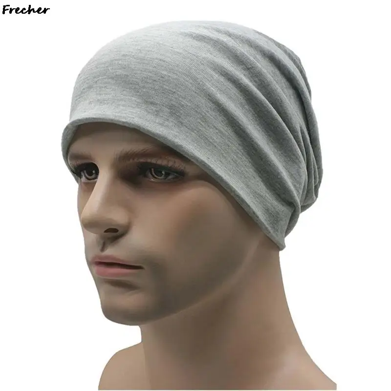 Cooling Cap Elastic Cap Knitted Hat Beanie Skullies Cotton Hat Unisex Baggy Bonnet Slouchy Summer Casual Autumn