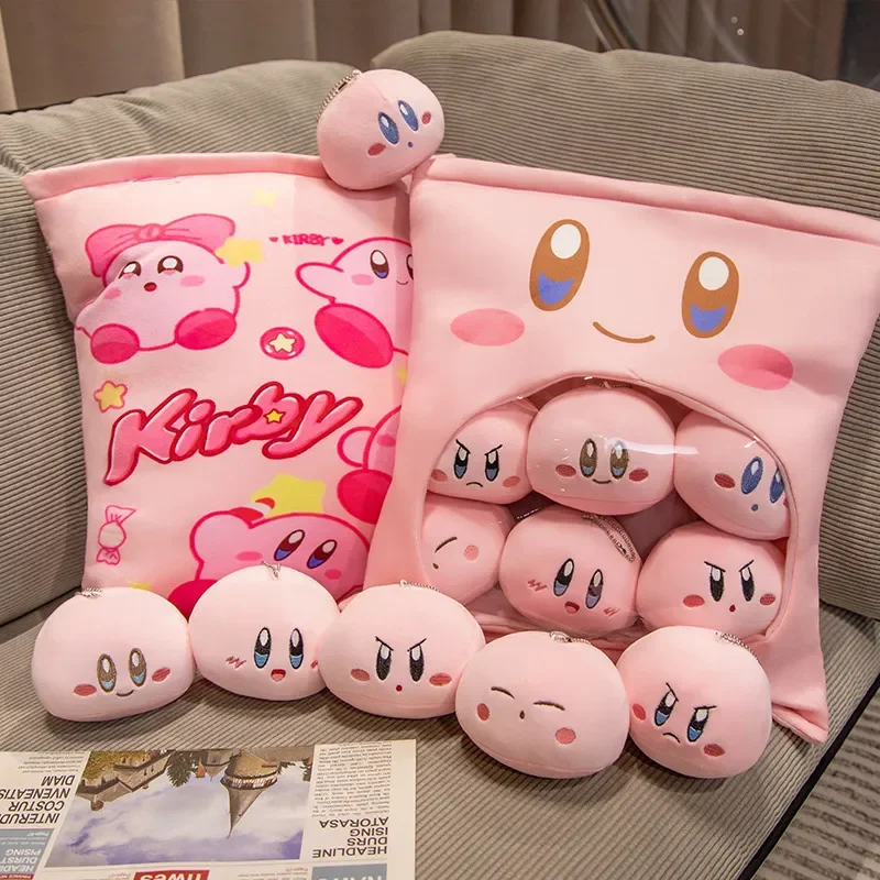 

Q версия подушка японское аниме фигурка аниме Kirby реквизит для косплея плюшевая кукла игрушки украшение для спальни веера сувенир рождественский подарок