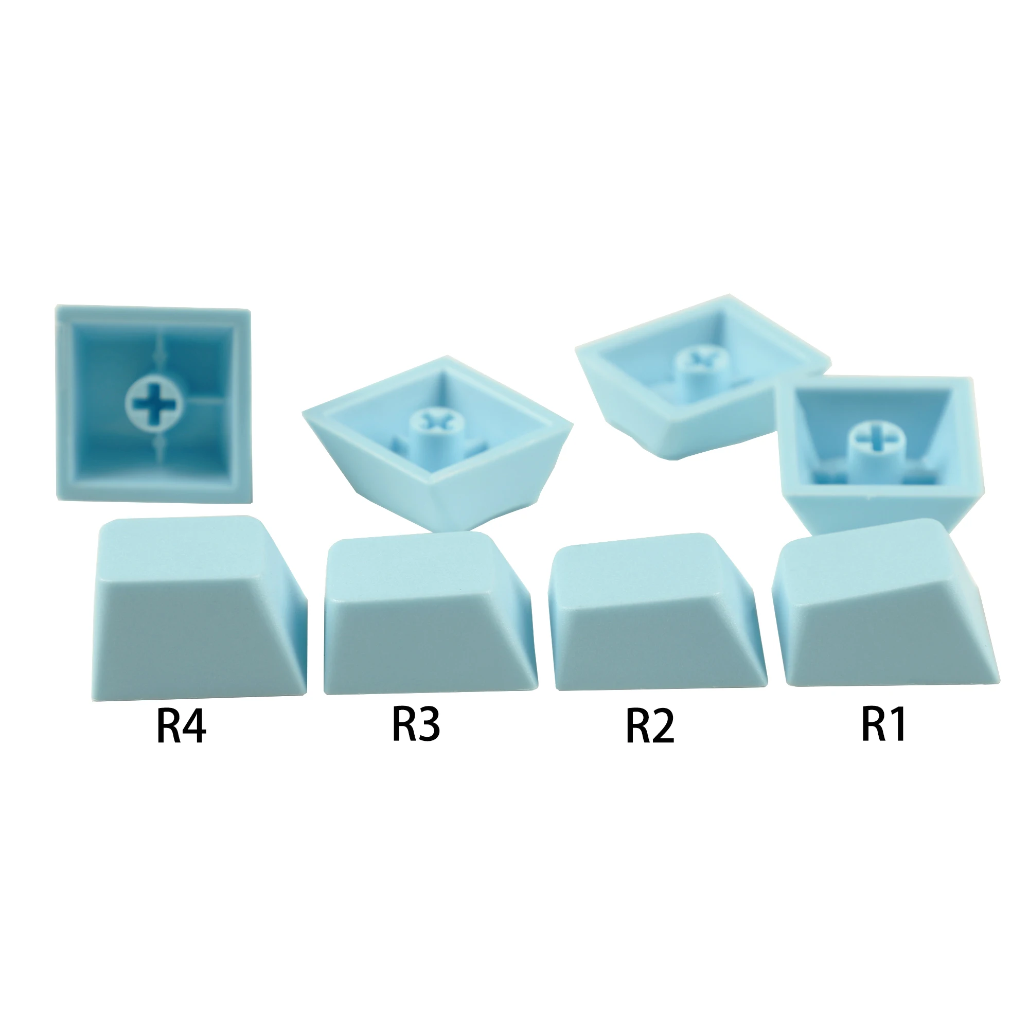 Teclas Pbt Grossas em Branco Perfil Cereja Teclas Alfanuméricas Faça Você Mesmo 1u r1 r2 r3 r4 100 Pcs - Imagem 5