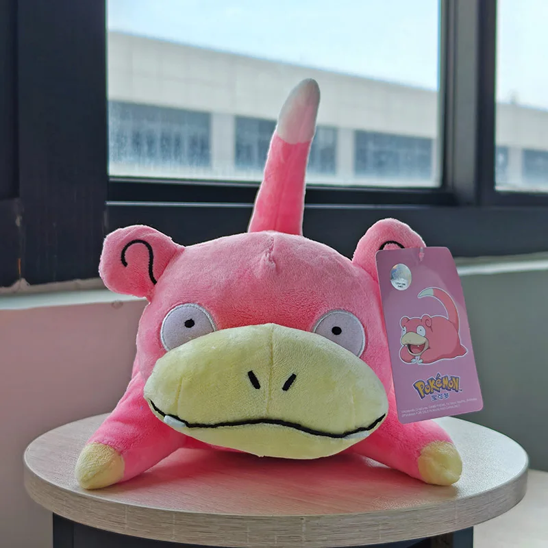 Original Anime Pokemon Slowpoke Plush Toy Lying Down Hippo
